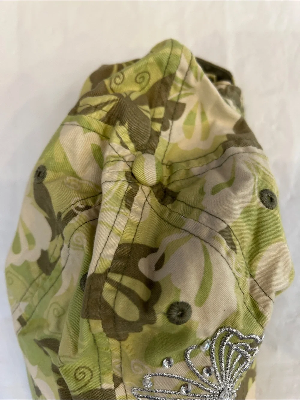 The Children's Place Green Camo Butterfly Baseball Cap